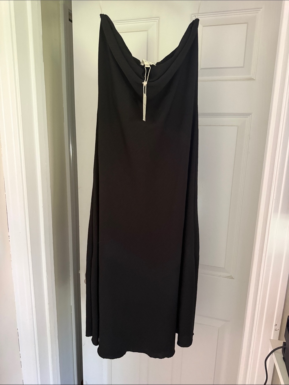 See You Monday Black Draped Maxi Skirt